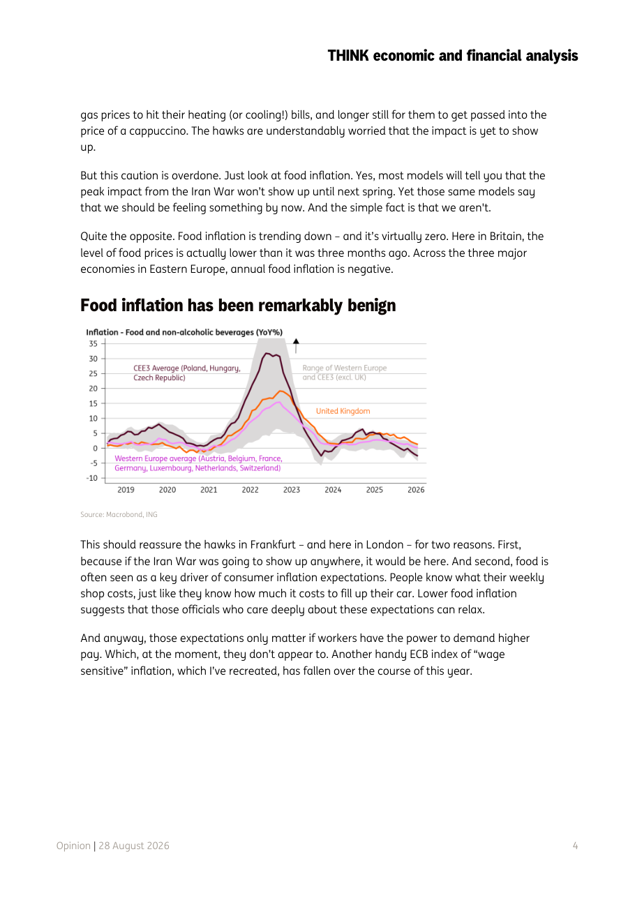 Food inflation has been remarkably benign